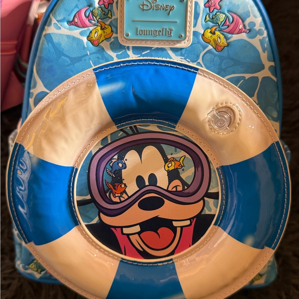 Disney Loungefly Blue and White Backpack